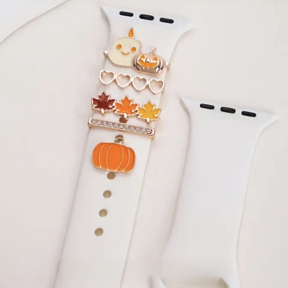 Charming Pumpkin and Leaf Watchband Charms!